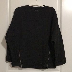 Zara dark gray sweatshirt with 2 side zippers